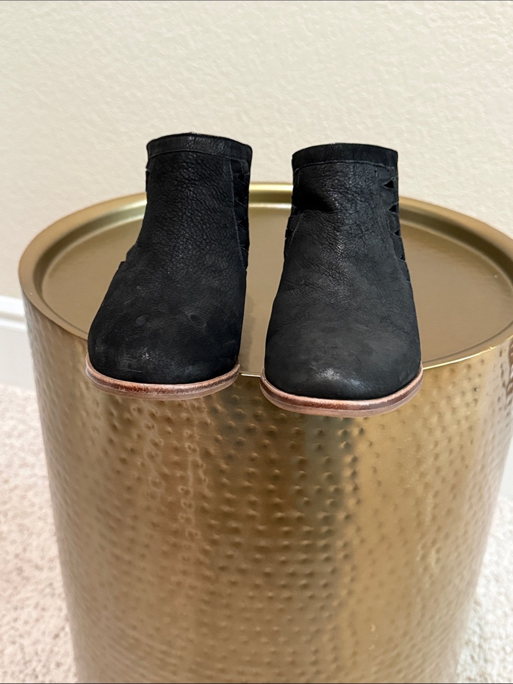 Vince Camuto Peera Black Tumbled Leather Ankle Boot - Picture 5 of 11